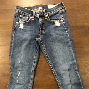 Rag & Bone Skinny Distressed Ankle Jeans